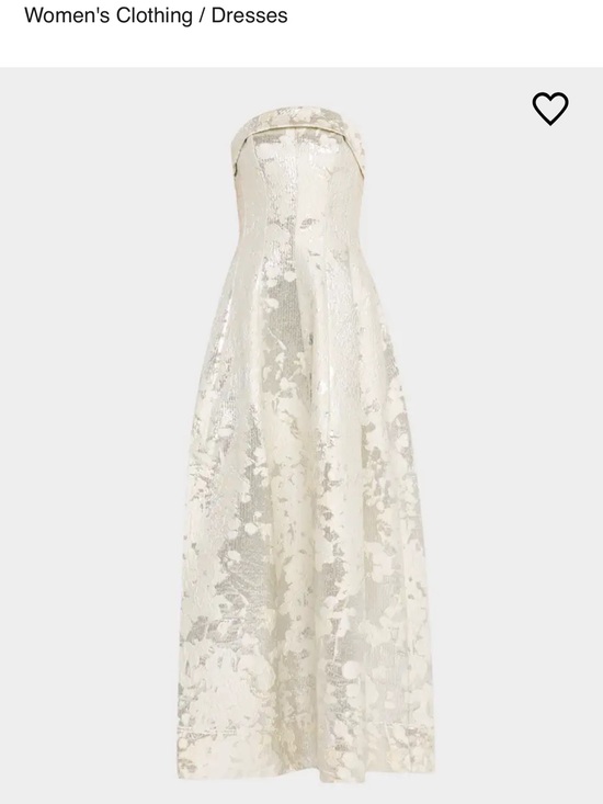Simkhai Dresses & Skirts - Strapless Ivory Floral Jacquard Evening Dress